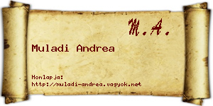 Muladi Andrea névjegykártya